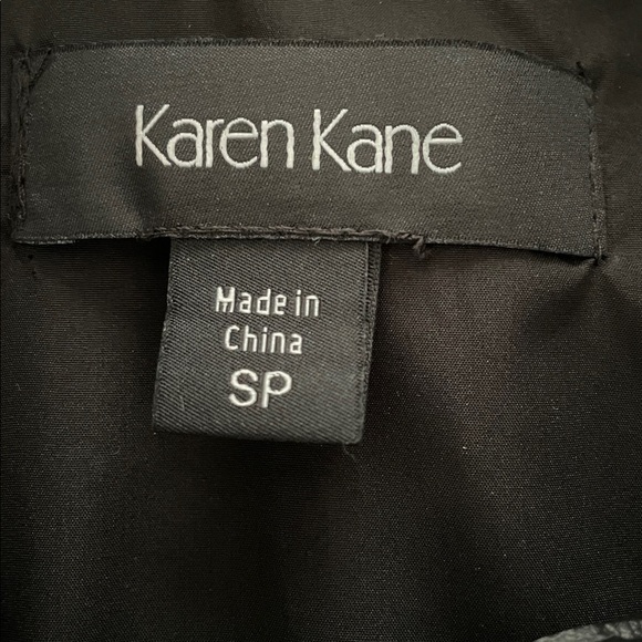 New Karen Kane Wild Thing Black Vegan Faux Leather Crop Jacket Small Petite - Picture 2 of 14